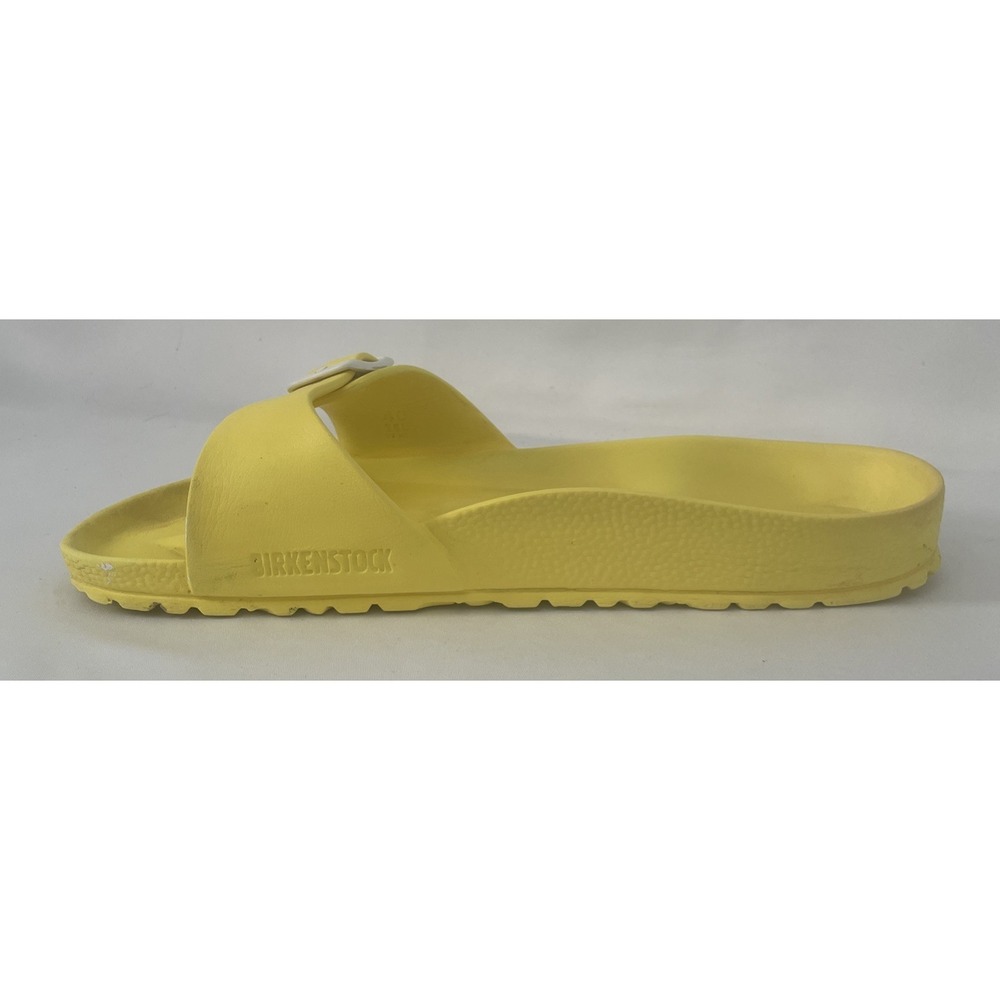 Birkenstock EVA Neon Yellow Single Strap Slide Sandals Womens 40 - Picture 4 of 16